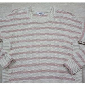 Madewell size small pink and white striped sweater